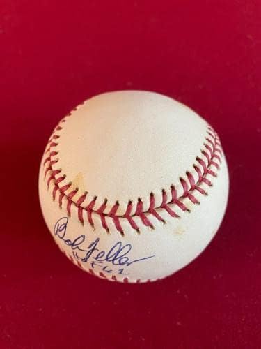 Боб Фелер, автограмирал „Официјални инс бејзбол Индијанци - автограмирани бејзбол