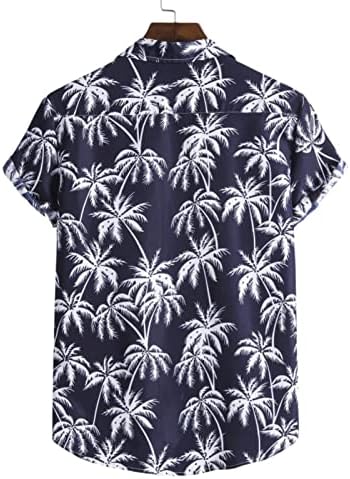 Зимбро машки хавајски кошули случајни копче-долу кратки ракави печатени шорцеви летни плажа тропски хаваи кошула костуми