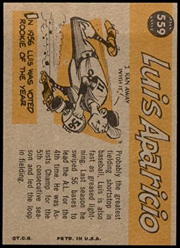 1960 Топпс # 559 Ол-стар Луис Апарисио Чикаго Вајт Сокс екс/МТ Вајт Сокс