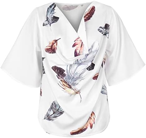 Совршено врвови на жените лето секси кошула лабава врвна обична печатена маица со кратки ракави врвови за жени секси обични