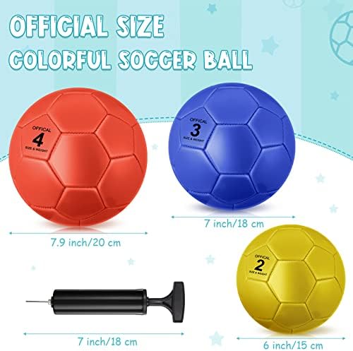 6 компјутери Фудбалска топка со пумпа машина зашиена шарена фудбалска играчка играчка симпатична младинска спортска фудбал со игла за обука на отворено за обука н?