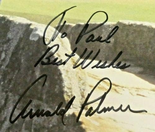 Арнолд Палмер го потпиша постер за голф Сент Ендрус 18 x 21,5 со JSA COA - Автограмирани фотографии за голф