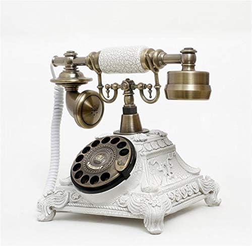 Ксихен смола Имитација бакар гроздобер стил Ротари ретро старомодно ротирачко бирање дома и канцелариски телефонски класичен бел