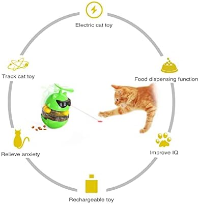 Инфрацрвена ласерска електрична задебеница за топка со топка со топка од мачка, играчка со мачки, интерактивна играчка со ласерски мачки со пропелер, играчка за ми?