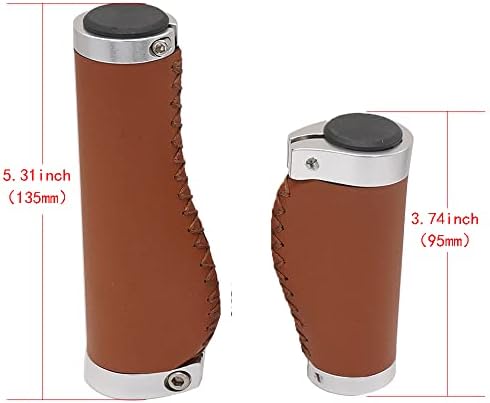 BBXUNSLESS BIKE HARDER рачка 135/95мм долга/кратки зафати кои не се лизгаат PVC микрофибер кожа ергономска рачно-отворена лежерна ретро-двојно заклучување на лентата за рачка за