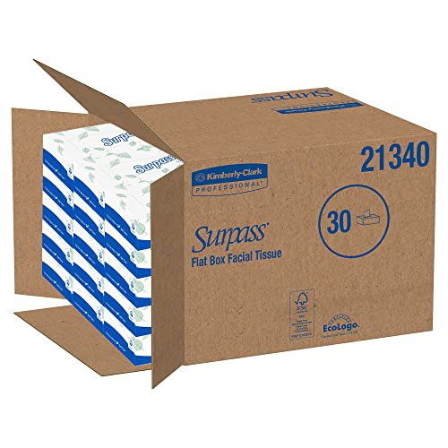 Suppass® 2-подносно ткиво на лицето, рециклирано 45%, 100 листови по кутија, случај од 30