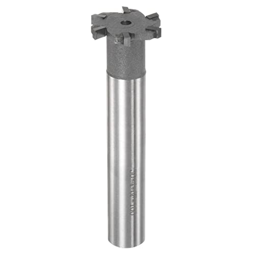 Uxcell T-Slot Milling Cutters, 4мм длабочина 30мм сечење диа 16 mm Shank Tungten carbide tip 6 flutes t слот за слот за не'рѓосувачки челик бакар алуминиум