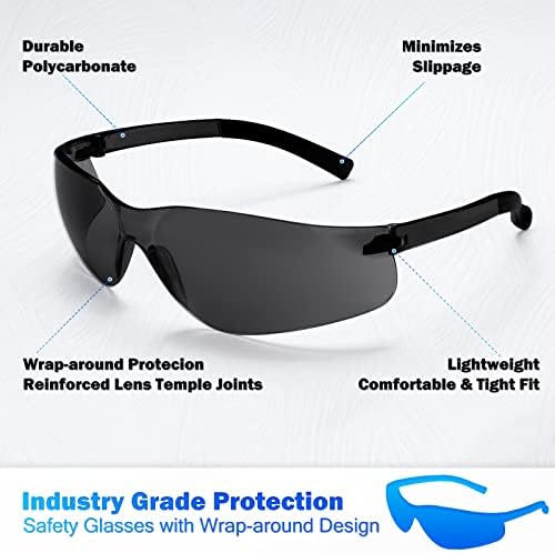 Безбедносни очила, заштитни очила за жени жени, ANSI Z87.1 Очила за заштита на очите со јасни заштитни леќи за работа, лабораторија