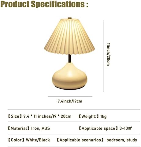 BVI Boomervivi Bide Side Table Larm, Control Control West Lamp со 3 режими затемнување, креативна едноставност дневна соба ноќна просторија