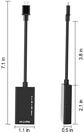 MHL Micro USB до HDMI адаптер за кабел, микро USB до HDMI 1080P Видео графички конвертор за Samsung Galaxy S5, S4, S3 итн. Со функција MHL