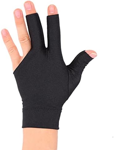 Професионални ракавици за снукер билијард нараквици за базен со лева рака отворена три прсти на ракавици за спандекс
