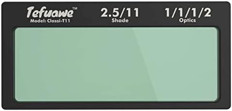 Tefuawe Auto Auto Darkening Lense Lens, True Color Blue Technology, Shade, 2x4,25 со замена од 2 парчиња надворешни леќи за капаци за