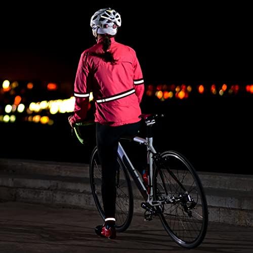M метарска рефлексивна лента за појас - опрема за рефлектори со висока видливост на безбедност, нанесете за возење велосипед за велосипедизам ноќно одење