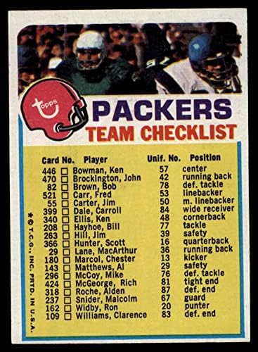 1973 година Топс Пакерс Грин Беј Пакерс VG/EX Packers