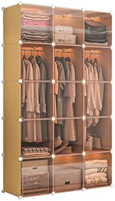 TOMYEUS Пластична гардероба гардероба, преклопна гардероба за гардероба предмети за складирање, кабинет за складирање, преносен гардероба комбинација гардероба, мод?