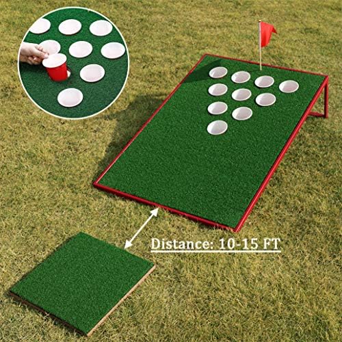 Проширете го голфот понг корн -дупки поставени возбудливи игра за голф -игра со понг чип за шут за игра за задната врата на плажата во