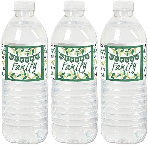 Соединување на семејни степени - Етикети за налепници за шише со вода за собирање на семејство - сет од 20