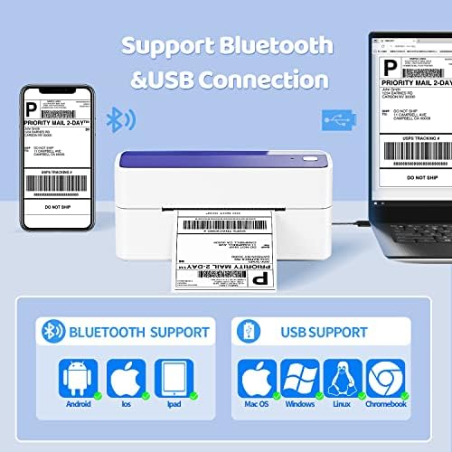 Fomemo Bluetooth Термичка Етикета Печатач &засилувач; 2x2 Зелени Директни Термички Етикети