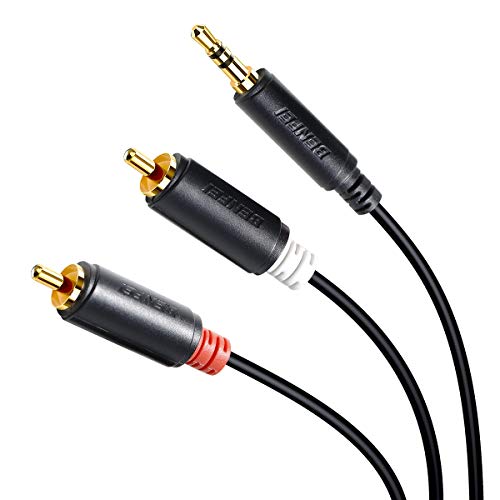 БЕНФЕИ RCA До Аудио Кабел, 3,5 mm до 2-Машки RCA Стерео Кабел-6 Стапки