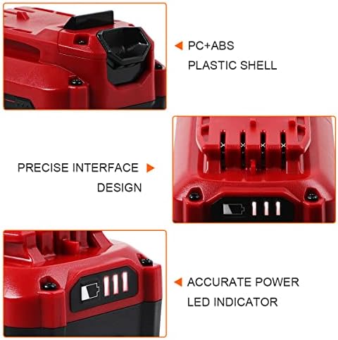 Pdstation_ надградена на 6000mah ® 2PACK CMCB204 20v Литиумска Батерија За V20 Занаетчија 20v Батерија МАКС CMCB202 CMCB201 CMCD700C1 CMCS500B