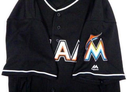 Мајами Марлинс Чад Хиншау 47 игра користеше црн дрес на пролет тренинг 152 - Игра користена МЛБ дресови