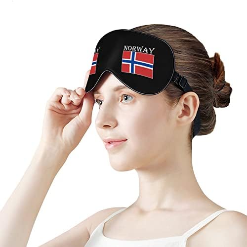 Норвешка знаме мека маска за очи Ефективно засенчување маска за засенчување удобност слепило со еластична лента за прилагодување