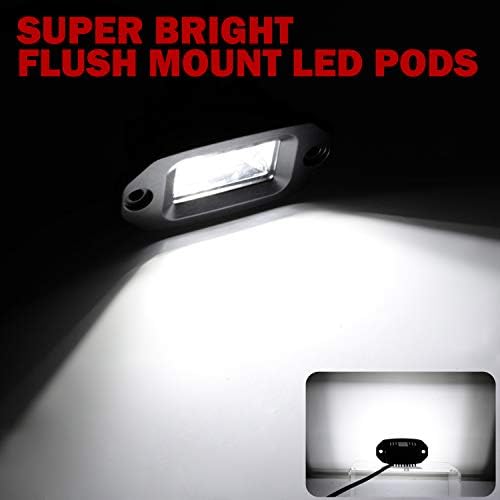LED Flush Mount Pods,EBESTAUTO Flush Mount LED Pods 20W FLUSH MOUNT LED Светла 12v LED Работа Светло Браник Возење Светла Надвор