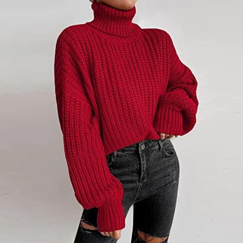 Kulywon Зимска женска мода преголема плетена тешка памучна памук плус големина женски женски џемпери на пуловер