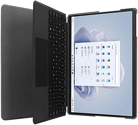 Случај за Microsoft Surface Pro 9 2022 Објавено Tri-Fold Smart Tablet Case, тврда компјутерска школка Slim Slim Case Multi- Viewing Angles Stand Hard Shell Folio Cover Table Tablet Cover Cover (Боја: BLA