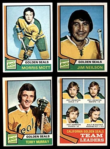 1974-75 Топс Калифорнија Златни заптивки во близина на екипата сет во Калифорнија Златни заптивки VG/EX златни заптивки
