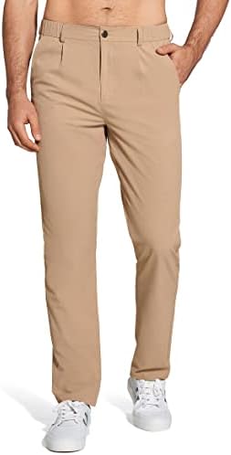 Зитански машки лесни панталони за голф водоотпорни пешачење за дишење, обични тенок вклопуваат на отворено панталони со 5 џебови