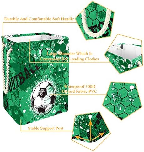 ДЕЈА Фудбалски Модел Зелените Корпи За Перење Го Попречуваат Високиот Цврст Преклоплив За Возрасни Деца Тинејџерски Момчиња Девојчиња