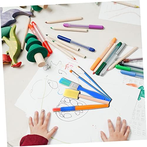 Favomoto 10 парчиња алатки за сунѓер за четки за деца за деца костуми за деца деца играат комплети деца уметност сликање четка