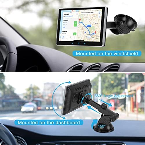 Пренослив Епл Карплеј Екран За Автомобил, Sconfid Цртичка Монтирани Паметни 7 Инчен Дисплеј Пренослив Автомобил Радио Стерео Поддржува Bluetooth Безжичен CarPlay Auto Android, Огле