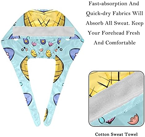 2 Пакувања Светло Кафеава Куче Мачка Шепа Прилагодливо Работно Капаче Со Копче Лента За Потење За Медицински Сестри Женски Опашка Шапка