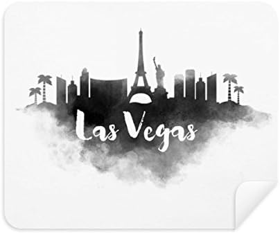 Лас Вегас Америка Обележје Мастило Градот Сликарство Чистење Крпа Екран Почиста 2 парчиња Велур Ткаенина