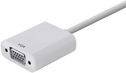 Monoprice Mini DisplayPort 1.2a / Thunderbolt до VGA Активен адаптер - Бели, 112785