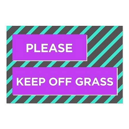 CGSignLab | Ве молиме, одморете ја тревата -Модерен блок Врвот на прозорецот | 30 x20