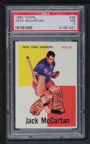 1960 Топпс # 39 Jackек Мекартан Newујорк Ренџерс-хокеј ПСА ПСА 7,00 Ренџерс-хокеј