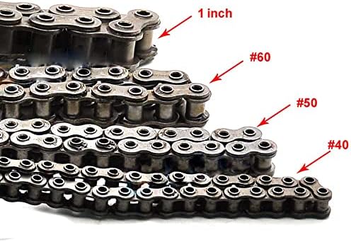 50 Hollow Pin Roller Chain - 1,5 метри - 10A -1 Single Strand Carbon Steel Roller Chains 5/8 Pitch - 96 врски