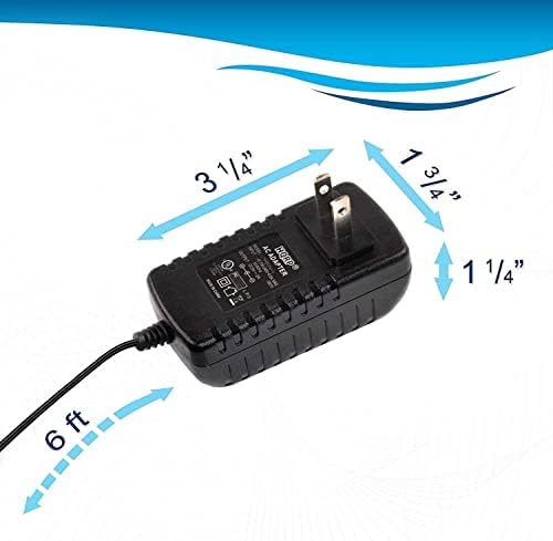 Adapter HQRP 12V AC компатибилен со Pasloode IM350 Nail Gun CF-325 PS604N B20720 Импулс за врамување на напојување 6V напојување со напојување со батерии [UL наведен] + Адаптер за приклучок за евр