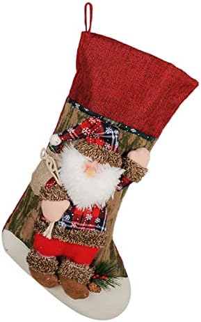 Декоративна ткаенина за подароци за снежни елени Декоративни ткаенини Божиќни чорапи, приврзоци за декоративни јајца
