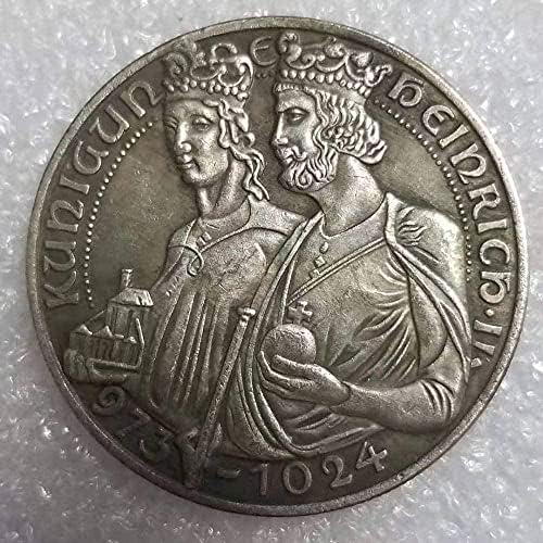 1007 германска Копија Комеморативна Монета за правење Стари Сребрени Тркалезни Странски Монети Античка Колекција 1001коин Колекција Комеморативна Монета