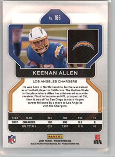 2021 Panini Prizm 166 Keenan Allen Los Angeles Chargers NFL Football Trading Card