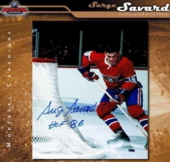 Serge Savard потпиша и испишана Montreal Canadiens 8 x 10 Photo - 70251 - Автограмирани фотографии од NHL