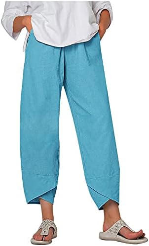 Xiloccer панталони за жени цврсти летни памучни панталони памук за забава дневно и за жена