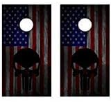 Кула Декларации Американски знаме череп корнизи за завиткување на винил