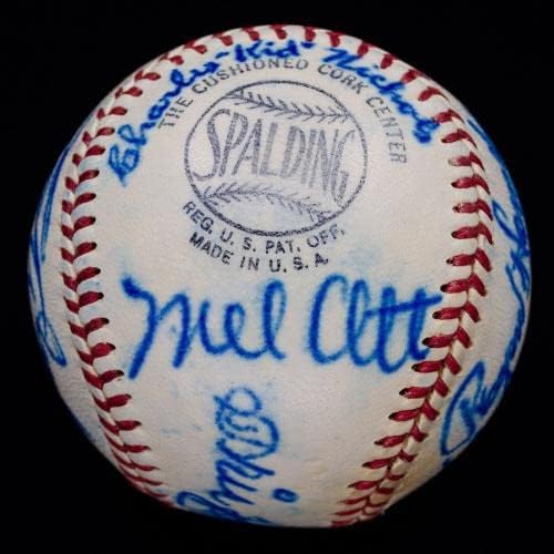 Хоф Легенди Ty Cobb Jimmie Foxx Cy Young Mel Ott Rogers Hornsby потпишан топка JSA - Автограмски бејзбол