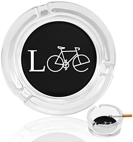 Loveубов велосипед стакло за велосипед Ашреата Тркалезна лента за пепел Симпатична друга сопственичка на пепел за украсување на палубата за
