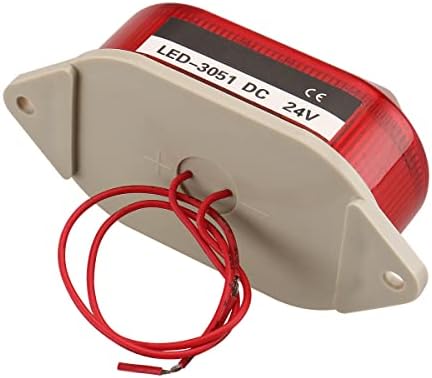 Индикатор на Баомаин, предупредувајте ја ламбата LED-3051 DC 24V водоотпорен индустриски LED сигнал црвена светлина